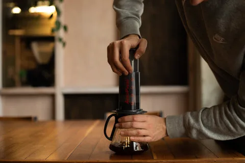 AeroPress coffee brewing